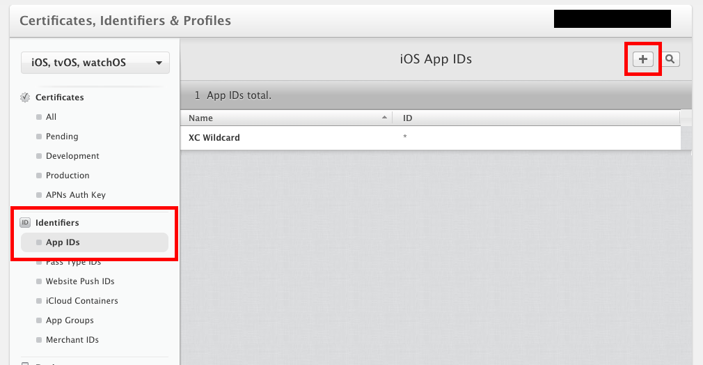 new app id