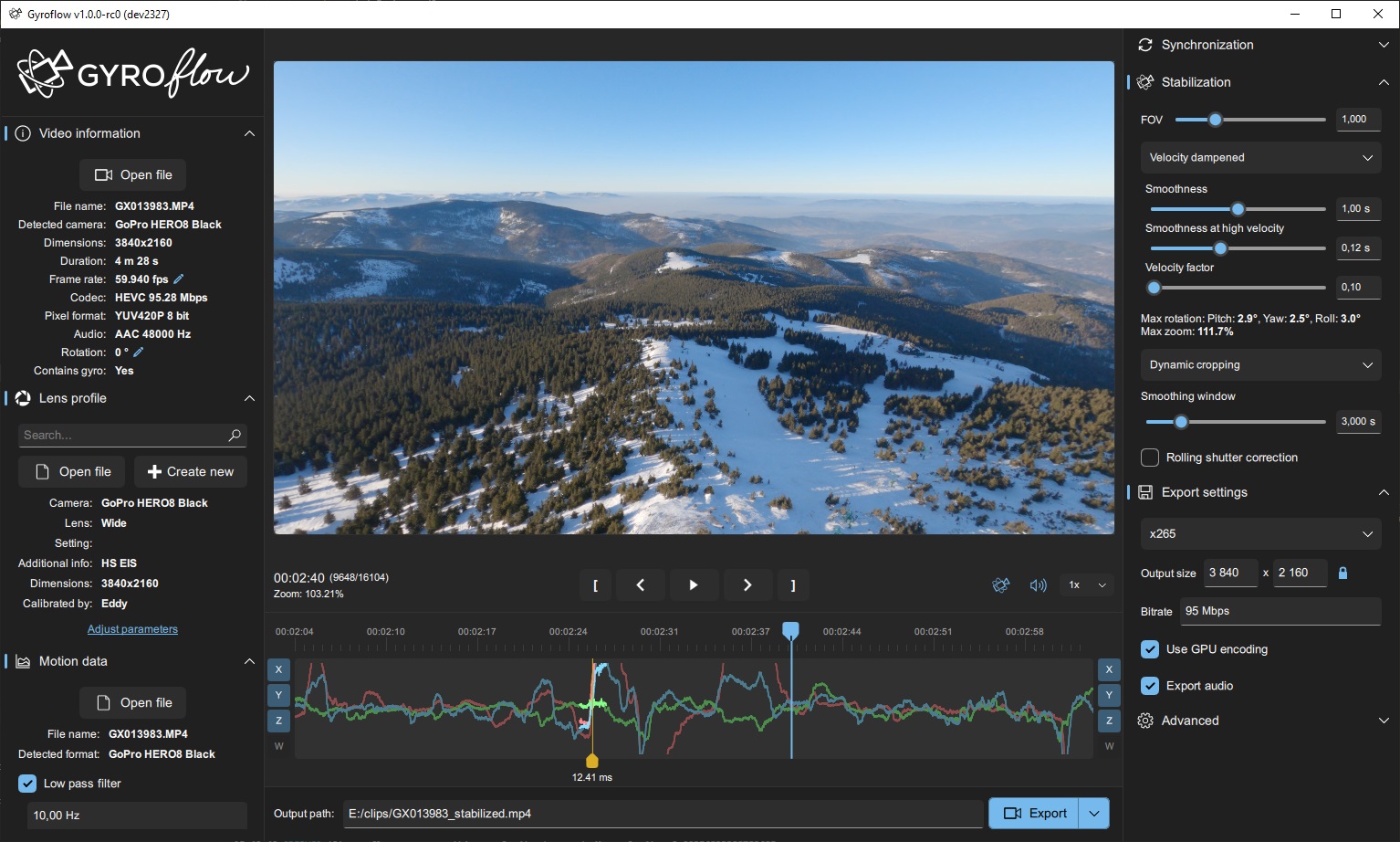 Gyroflow screenshot